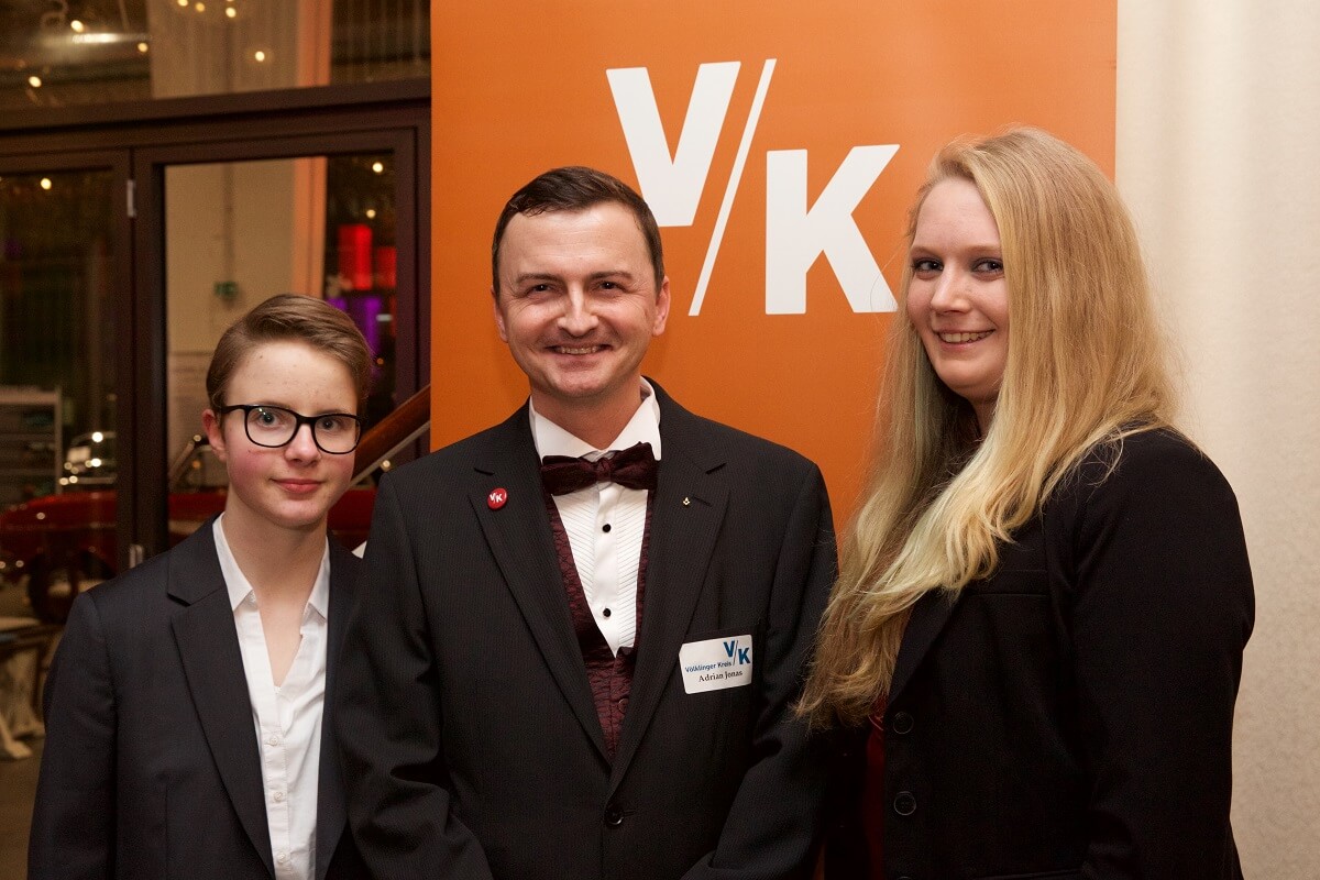 Swenja Lorenz, Adrian Jonas, Anne Papen (v. l. n. r.) auf dem Jahresempfang des VK Bremen