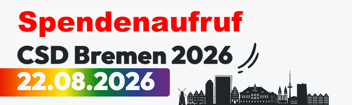 CSD Bremen 2026 Spendenaufruf