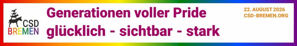 Banner: Generationen voller Pride - glücklich, sichtbar, stark